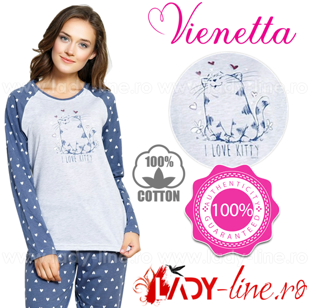 Camasi de noapte Vienetta - Pijamale calitate superioara din bumbac 100%